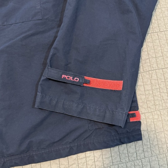 Vtg Polo Golf Ralph Lauren Jacket Men XL Blue Lightweight Packable Hood Boxy Fit - Picture 4 of 16